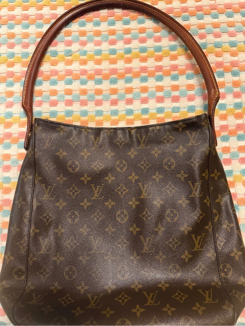Authentic Louis Vuitton Brown Monogram looping purse